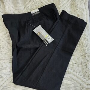 Slim-Sation‎ Ankle Pant Black Tummy Control Pull On Women Size 4 NWT